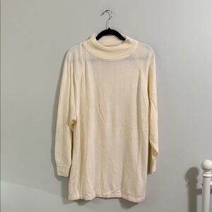 Ashley Stewart Cream Turtleneck Sweater